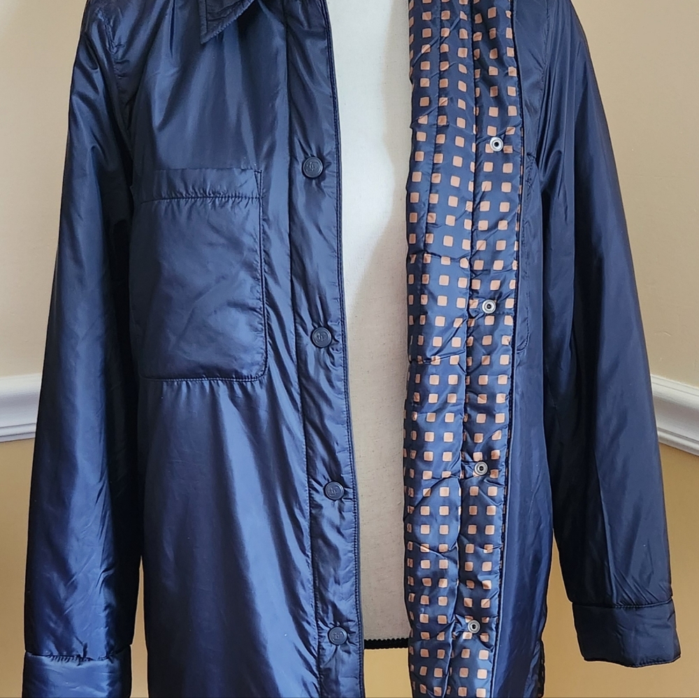 Chico's Washable  Nylon LS Jacket with Decorative Lining NWT Size 1 Medium